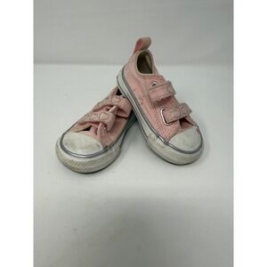 Converse All Star Pink Heart Toddler Girls Sneakers‎ Shoes Size US 4